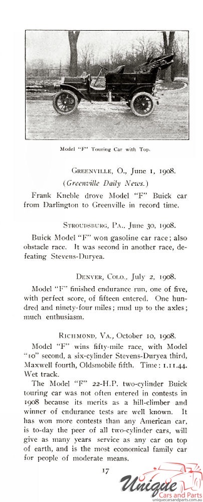 1908 Buick Victories Brochure Page 15